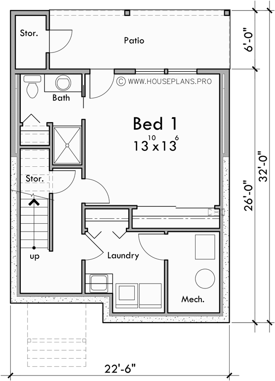 Lower Floor Plan for F-692 Town house plan, triple master, amazing decks with views F-692