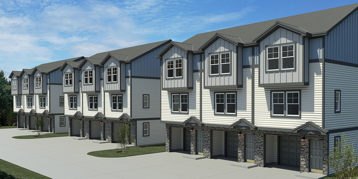 T-468 16 ft wide x 30 ft deep town house plan